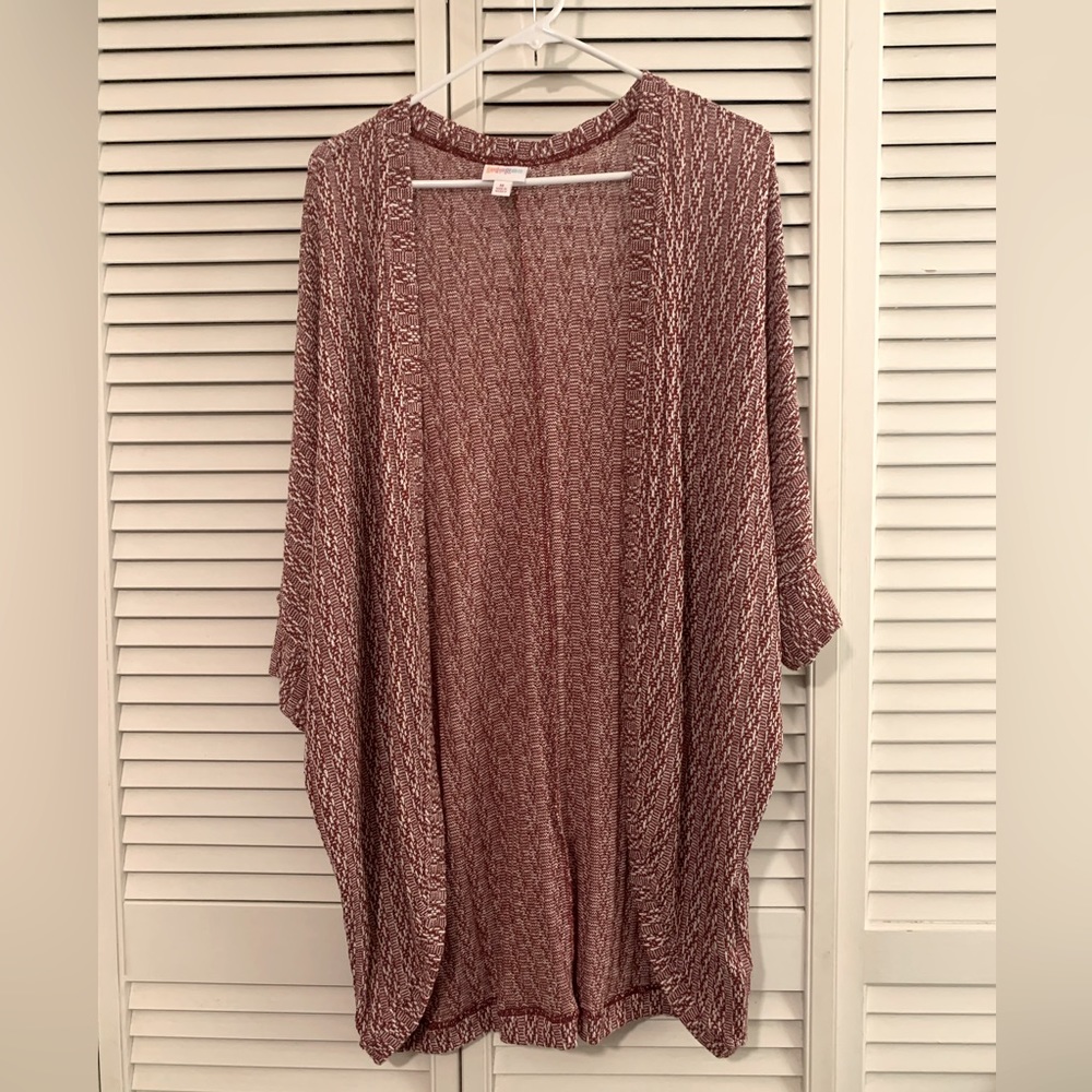 Lularoe Tracy Cardigan-Red-Medium